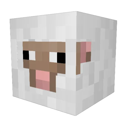 BeepBeepSheeeep Minecraft avatar head, 3D render