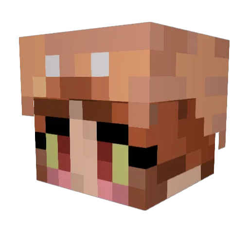 BeepBinkBep Minecraft avatar head, 3D render