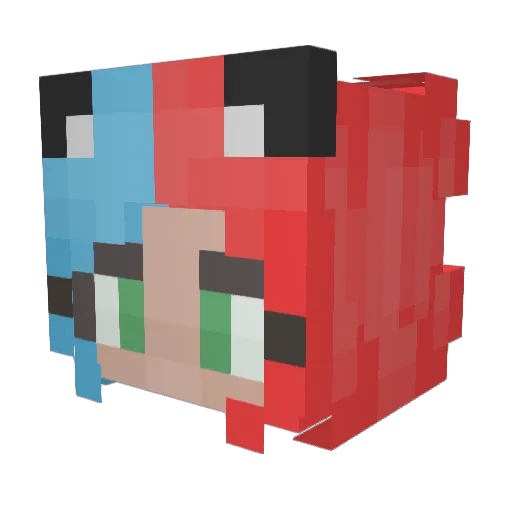 BeepBoop1010 Minecraft avatar head, 3D render