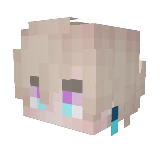 BeepBoopBot Minecraft avatar head, 3D render