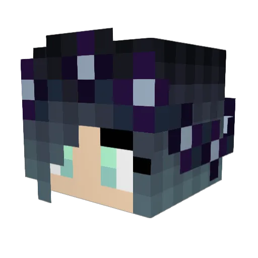 BeepPeep Minecraft avatar head, 3D render