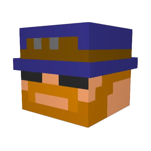 BeepPerson Minecraft avatar head, 3D render