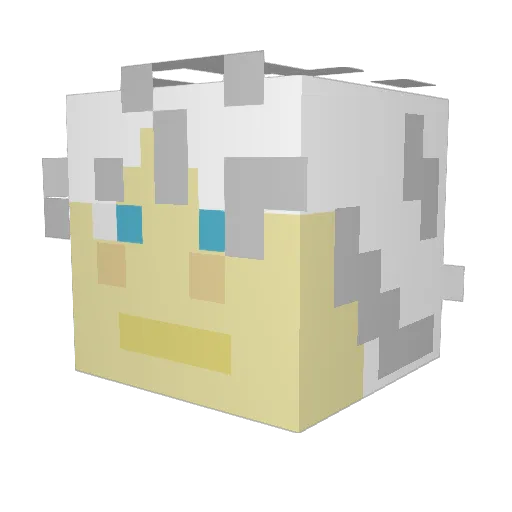 Beepfromdiscord Minecraft avatar head, 3D render