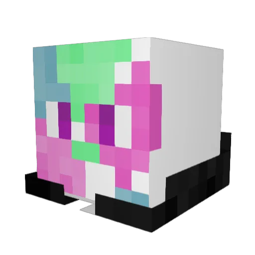 Beephomets Minecraft avatar head, 3D render