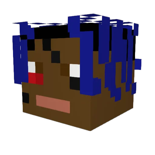 Beephpaddie Minecraft avatar head, 3D render