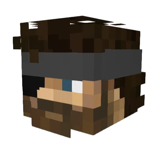 Beepsky Minecraft avatar head, 3D render