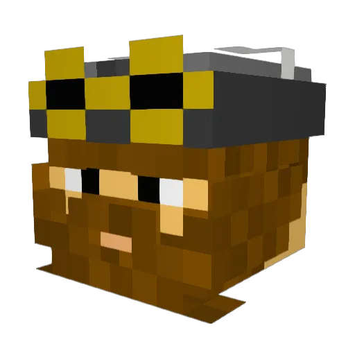 BeerSauce Minecraft avatar head, 3D render