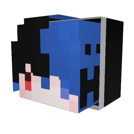 Beerigs Minecraft avatar head, 3D render