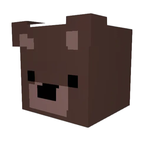 Beermeneer Minecraft avatar head, 3D render