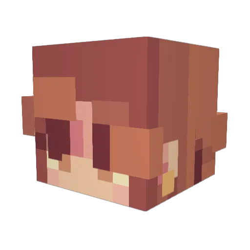 BeesCore Minecraft avatar head, 3D render