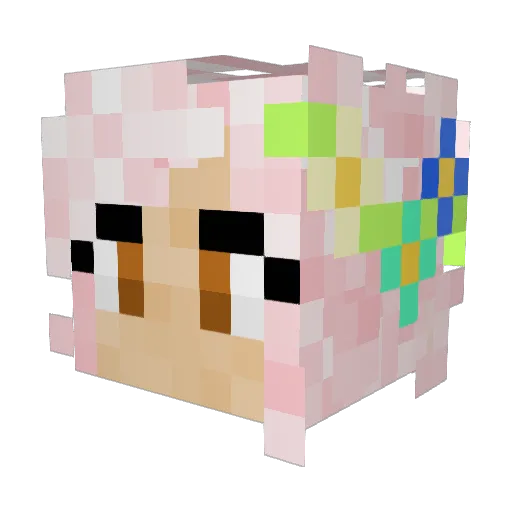 BeesEggsToast Minecraft avatar head, 3D render