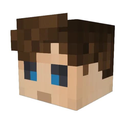 Beesumph Minecraft avatar head, 3D render
