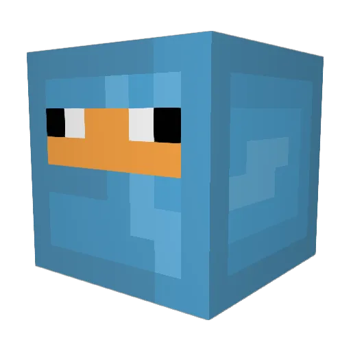 Beeszou Minecraft avatar head, 3D render