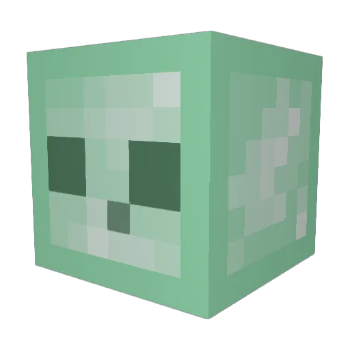 BeetleVase Minecraft avatar head, 3D render