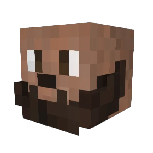 Beewbul Minecraft avatar head, 3D render