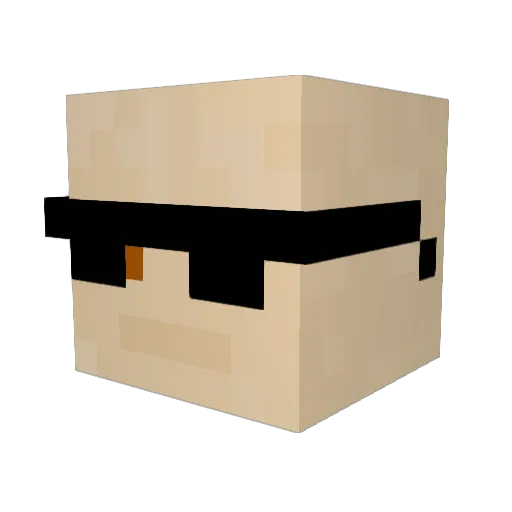 BeewudYe Minecraft avatar head, 3D render