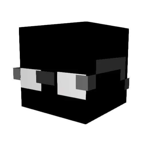 BeezelduD Minecraft avatar head, 3D render