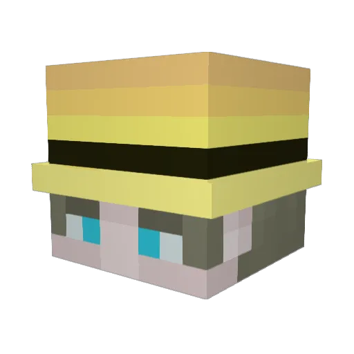 Beezh_YT Minecraft avatar head, 3D render