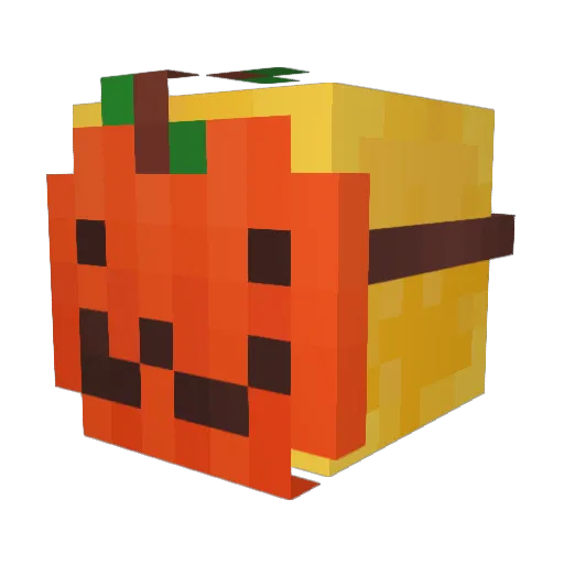 Beezing Minecraft avatar head, 3D render
