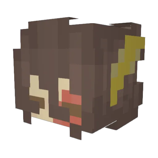 Beezity Minecraft avatar head, 3D render