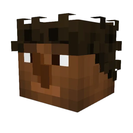Beezleboo Minecraft avatar head, 3D render