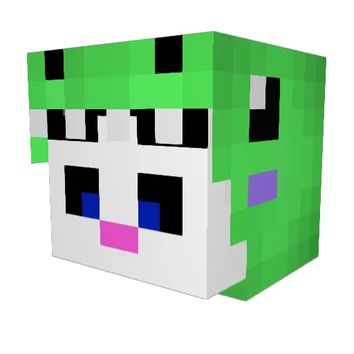 Befesess Minecraft avatar head, 3D render