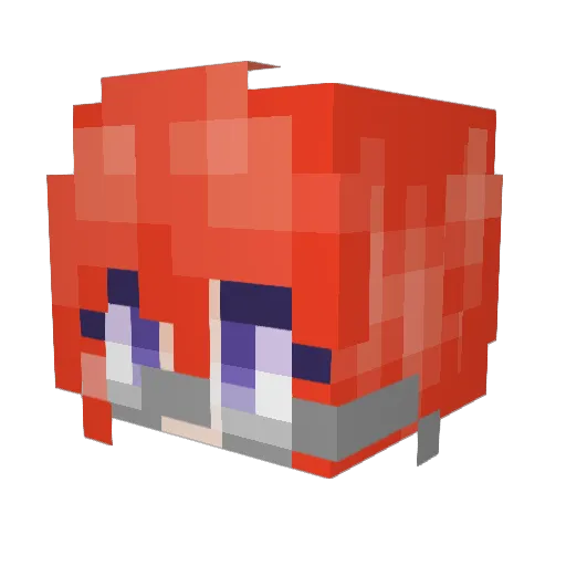 Befortuned Minecraft avatar head, 3D render