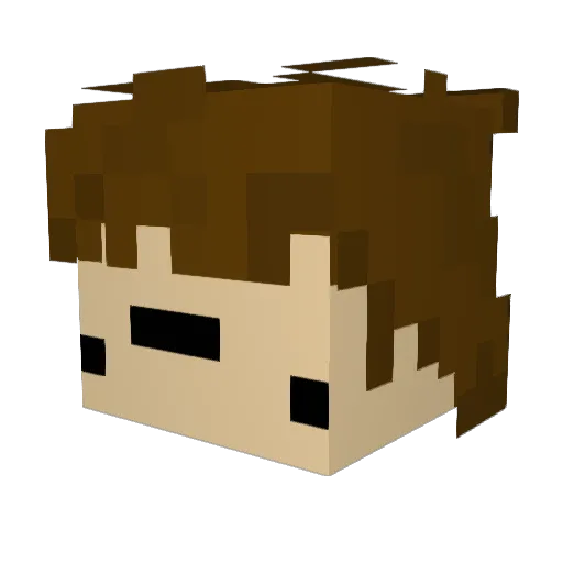 Befuddled_ Minecraft avatar head, 3D render