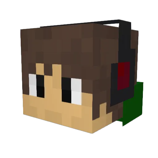 BegaYT Minecraft avatar head, 3D render
