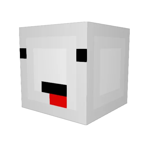 BegasuSlave Minecraft avatar head, 3D render