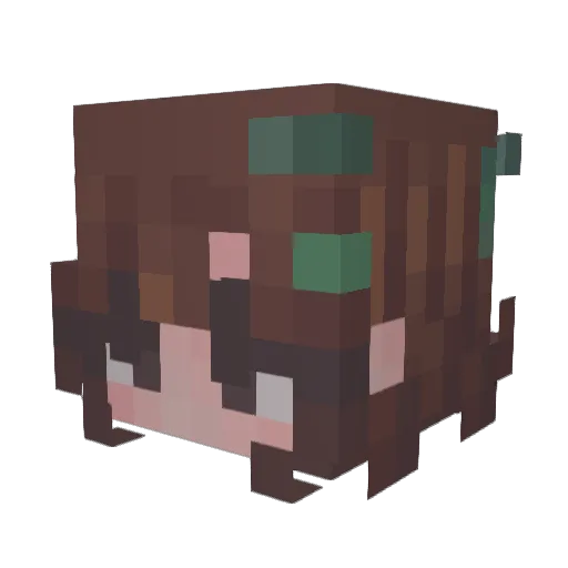 Begiizhik Minecraft avatar head, 3D render