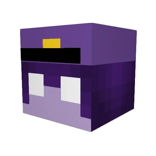 BeginTheJam Minecraft avatar head, 3D render
