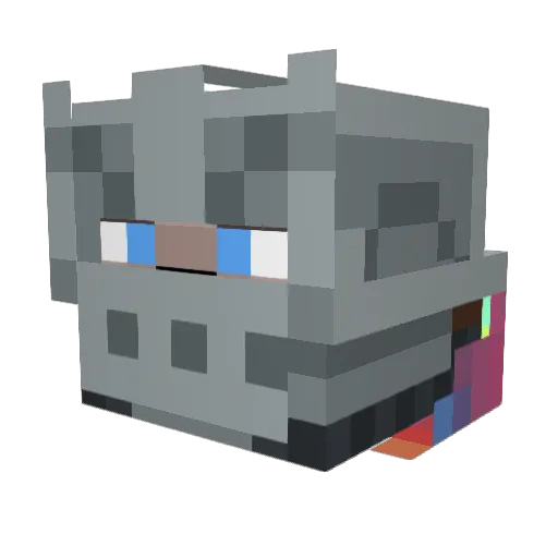 BeginnerMastar Minecraft avatar head, 3D render