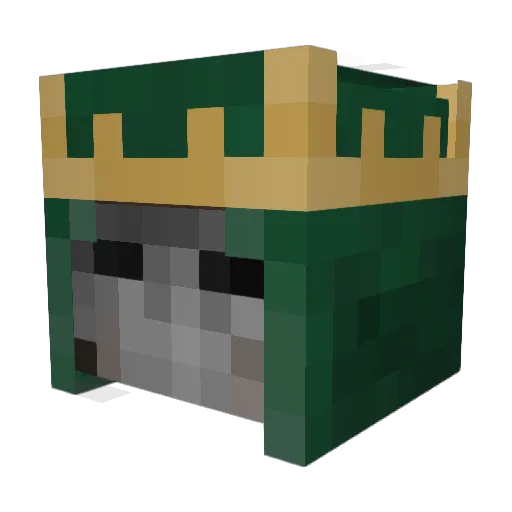 Behexena Minecraft avatar head, 3D render