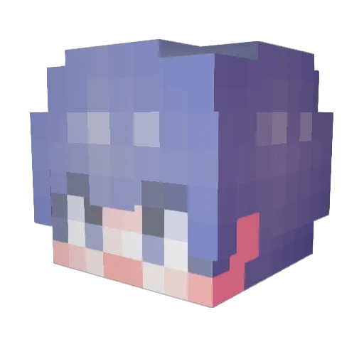 Behwall Minecraft avatar head, 3D render