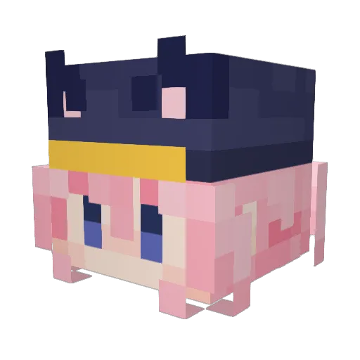 BeiMucx Minecraft avatar head, 3D render