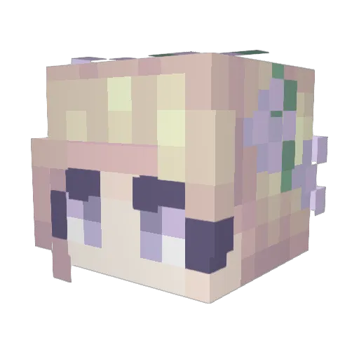 BeiS_CY Minecraft avatar head, 3D render