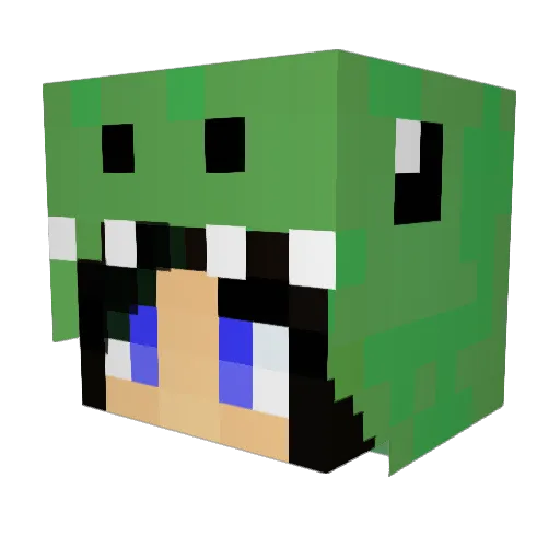BeiZhu_ Minecraft avatar head, 3D render
