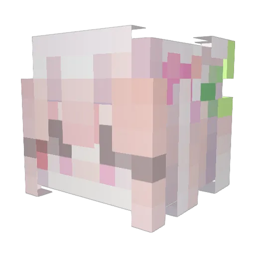 Beibei10 Minecraft avatar head, 3D render