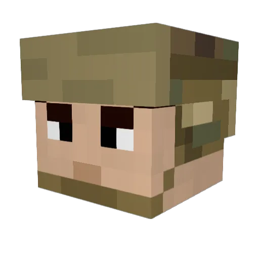 Beibi666 Minecraft avatar head, 3D render