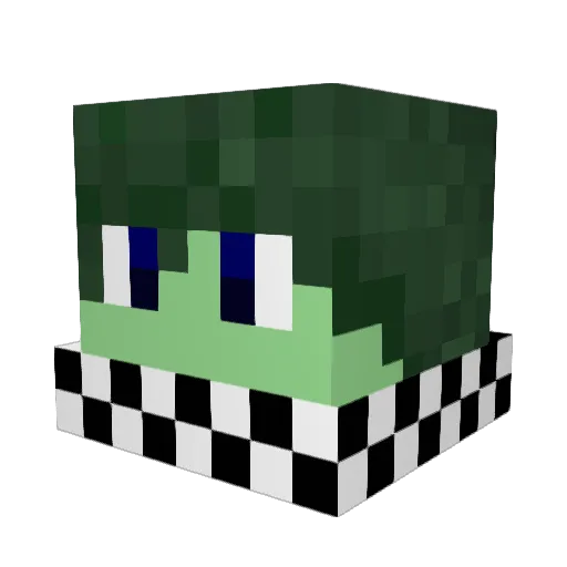 Beifahrersitz Minecraft avatar head, 3D render