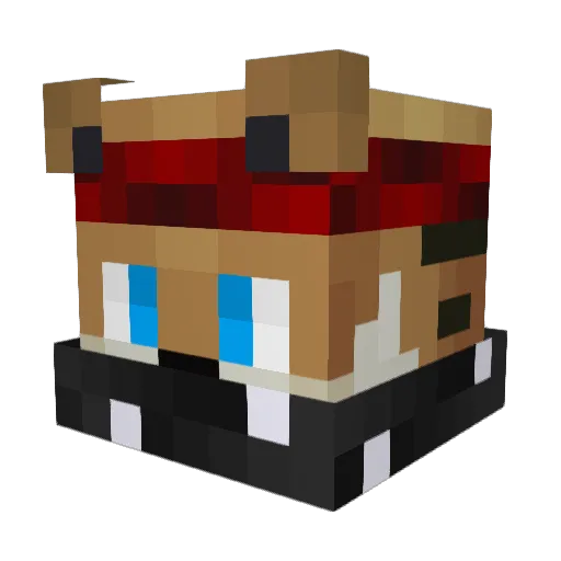 Beifrage Minecraft avatar head, 3D render