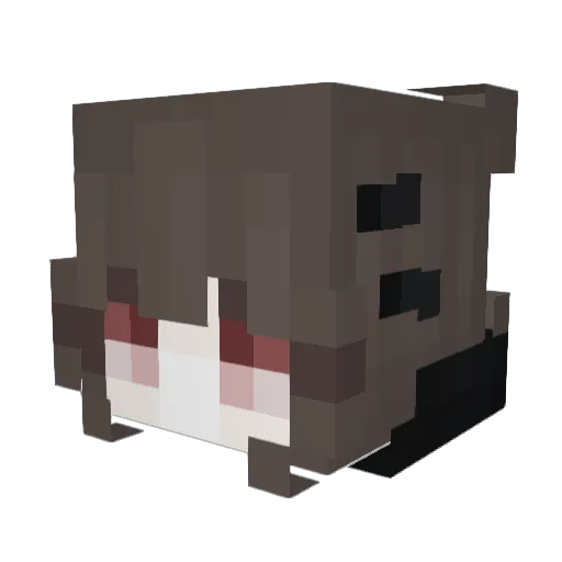 BeigeTrout Minecraft avatar head, 3D render