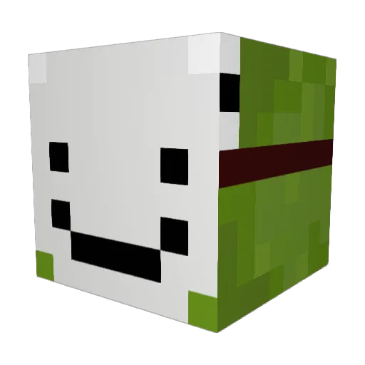 BeingSmart Minecraft avatar head, 3D render