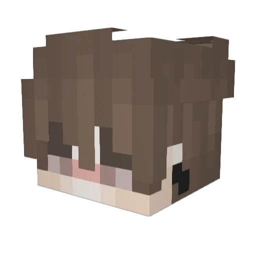 Beingmessy Minecraft avatar head, 3D render