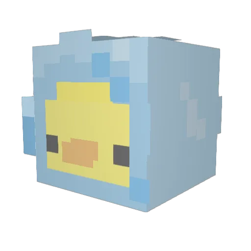 Beiqing_CN Minecraft avatar head, 3D render