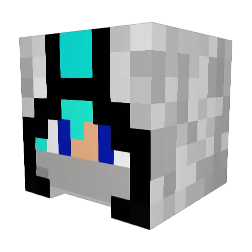 Beiroc Minecraft avatar head, 3D render