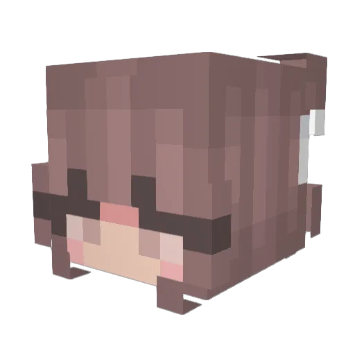 Beishen6 Minecraft avatar head, 3D render