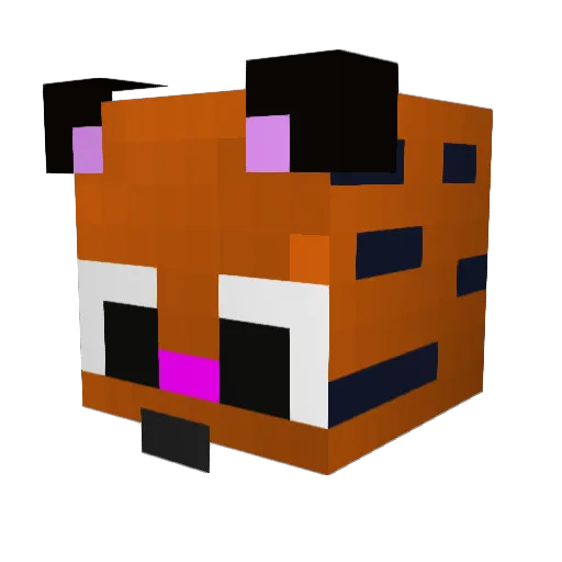 Beisment Minecraft avatar head, 3D render