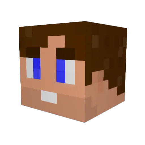 Beitan Minecraft avatar head, 3D render